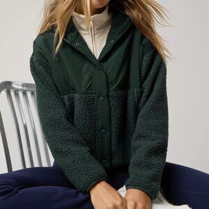 OFFLINE By Aerie Fluff Love Sherpa Jacket in Mystical Green